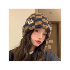 Chapéu de lã com circunferência de cabeça grande Sichuan Western Women 2025 Novo estilo chapéu outono inverno quente cha