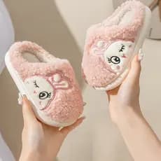 Crianças chinelos de algodão meninas 2024 novo estilo inverno pai-filho uso doméstico meninos bebê chinelos de chão de p