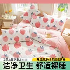 Lençol de cama descartável, conjunto de quatro peças, capa de edredom, fronha, capa de edredom, viagem, engrossado, sujo