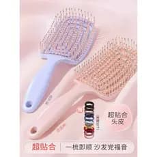 Fofo grande curvado costelas de porco almofada de ar pente alto crânio superior pente cabelo ferramenta útil senhoras es
