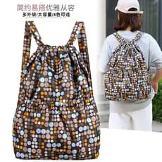 Nova moda feminina simples impresso mochila cordão mochila leve resistente ao desgaste grande capacidade