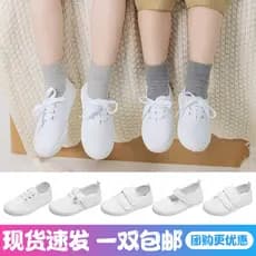 Crianças sapatos brancos meninas jardim de infância respirável desempenho meninos sapatos de lona estudante Campus sola