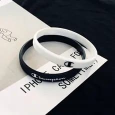 Dream Art esportes pulseira jóias masculinas na moda pulseira de Silicone Street Wear casal pulseira pequena faixa de bo