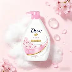 Dove/dove flor de cerejeira doce fragrância pele beleza gel de banho 1kg gel de banho água brilhante translúcido alta fr