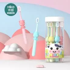 8 crianças escova de dentes macia 3-12 anos de idade dos desenhos animados bezerro alça antiderrapante buraco quadrado 0