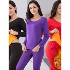 Pijamas quentes femininos outono inverno forro de lã cor sólida em torno do pescoço pulôver camisa justa camisa de fundo