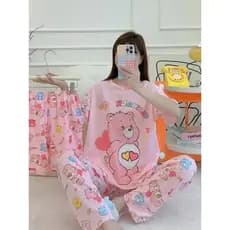 Pijamas femininos verão estilo fino 2026 novo estilo Shorts bonito em torno do pescoço Loungewear calças de manga curta