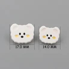 Bonito dos desenhos animados urso botões requintado All-Match colorido crianças botões costurados à mão camisola Cardiga