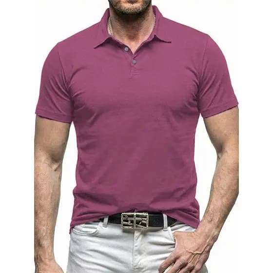 Camisa polo masculina europeia americana roupas masculinas verão cor sólida camisa polo de manga curta tamanho grande es