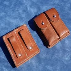 Oitenta anos fileira dupla primeira camada de couro cintura saco cintura dupla pendurado masculino Retro biblioteca trei