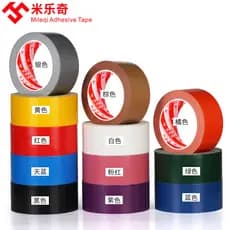 Fita de pano colorida para tapete, proteção de decoração de um lado, preto, vermelho, forte, alta viscosidade, à prova d