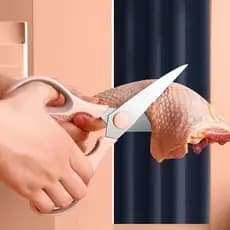 Conjunto de tesouras de cozinha de aço inoxidável multifuncional tesoura de osso de frango faca doméstica faca de frutas