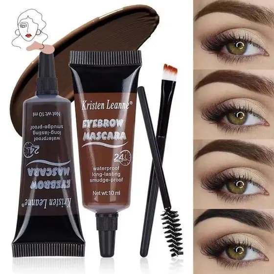 Conjunto de Pigmento Líquido Natural para Sobrancelhas Femininas à Prova d'Água BWNP