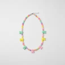 Colar Infantil Miçangas Coloridas Resistente Ajustável Menina Estiloso