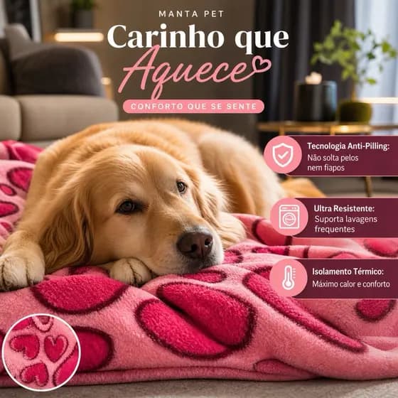 Manta Pet Mantinha Cobertor Coberta Cachorro Gato Soft Premium