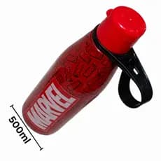 Garrafa de Água Escolar Homem Aranha Plasútil 530ml Infantil Menino Lancheira Tampa Escolar Esporte
