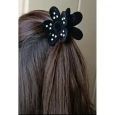 🌸 Presilha/Guarra Grande Laço de Cabelo Flor com Strass Luxo e Brilho– Elegante e Delicado 🌸