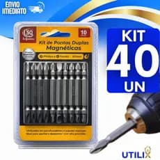 Kit Bit Ponteira Fenda Philips Ponta Dupla Para Parafusadeira Jogo Magnético Reforçado Utilidades