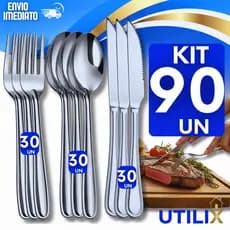 KIT Talher Garfo Faca Colher Cozinha Restaurante Gafos Facas Colheres Talheres Talher inox