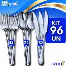 KIT Talheres Garfos Facas Colheres Cozinha Restaurantes Garfos Facas Colheres Talher Inox