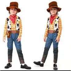 Fantasia Infantil Cowboy Menino Roupa Completa Estilo Faroeste 4 a 5 Anos Festa