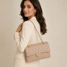 Bolsa Feminina Transversal Corrente Dourada Pequena Ombro Tiracolo De Lado Balada Festa Blogueira Elegante Cores