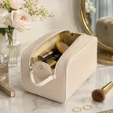 Necessaire Feminina Pequena Organizador Maquiagem Bolsa Viagem Com Zíper