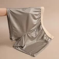 Cuecas boxer masculinas de alta qualidade em cetim, com corte solto, respiráveis, em seda gelada, tamanho grande, para e