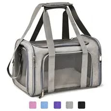 Bolsa de Transporte para Animais de Estimação, Bolsa de Mão Portátil para Pets, Bolsa de Ombro com Suporte de Arame de A