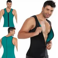 Cinta Termica Reduto Barriga Queima Gordura Camiseta Ziper Camisa Masculina Modelador Corpo Musculo