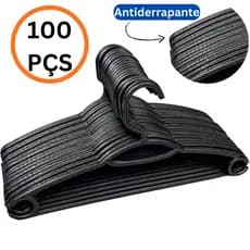 Kit 100 Cabide Antiderrapantes Cabides Para Roupas Resistentes Não Marca Roupa Cruzeta Arara
