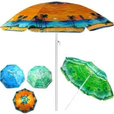 Guarda Sol Grande Cores diversas Articulado Para Praia Piscina 1,80cm Com Haste