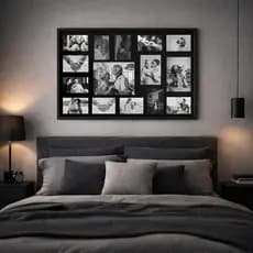 Painel Porta Retrato 15 Fotos Multifotos Parede Decoração Sala Quarto Com Vidro