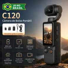 Câmera Ação Vlog 1080P Rotação de 180° | Vestível, Portátil, Gravador de Vídeo para Viagem e Ciclismo