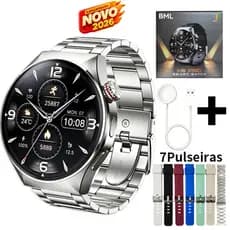 2026 Smartwatch X5 PRO Relógio Inteligente Masculino GPS ChatGPT NFC Amoled Chamadas Bluetooth Notificações Esportivo