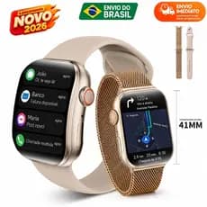 2026 Smartwatch BW10 Mini 38MM Relógio Inteligente 3D Tela Curva NFC GPS ChatGPT Bluetooth CALL Esportivos Smartwatch