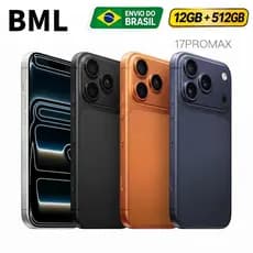 BML Smartphone 512GB+12GB RAM AI Global 5G LTE WiFi Dual Sim Android 15, 5000 mAh 6.56'' Tela, Câmera 108MP+Itens Em Es
