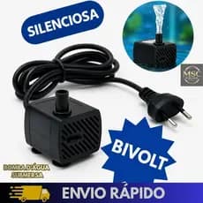 Bomba de Água Submersa ~ Bomba para Aquário ~ Bomba para fonte ~ Cascatas~Bomba para Bebedouro Pet~Bomba para Hidroponia