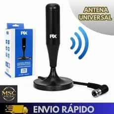 Antena Digital HDTV 4K Multifuncional Interna E Externa - Antena HDTV Analógica Cabo 1.8M Antena PIX
