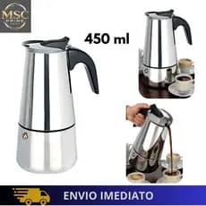 Cafeteira Italiana Aço Inox 450ml Expresso Capacidade 9 Xícaras-Cafeteira Elegante-PROMOÇÃO LIMITADA