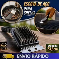 Oferta Escova Para Grelha Cerdas de Aço Original Line Limpa Grelha de Churrasqueira Com Raspador 30cm