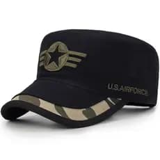 Boné de Algodão Estilo Militar Masculino com Padrão de Camuflagem Pentagrama QAGG