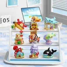 Compatível com LEGO Ocean World, brinquedos de blocos de montar de pequenos animais, tubarões, caranguejos, presentes pa
