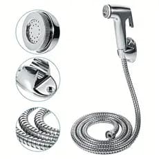 Ducha Higiênica Banheiro Chuveirinho Inox Cobre Com Mangueira Conjunto de 3 Peças