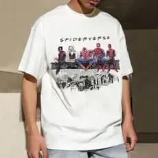 Camiseta Homem-Aranha Spiderverse - 100% Algodão, Gola Redonda, Oversized Streetwear Unissex - Pronta Entrega!