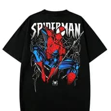 Camiseta Homem-Aranha Promoção Fora de Temporada Qualidade Premium Igual Shopping Camiseta Oversize Masculina
