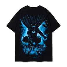 Camiseta Oversized Premium Estampa Batman, Corte Amplo de Alta Qualidade, Camiseta Casual de Estilo Geek