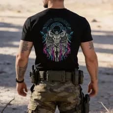 Camiseta Unissex Academia Estampa Anjo Levantando Peso Streetwear