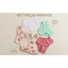 Calcinha Infantil Algodão Kit 9/6/3 Lili Desfralde Cintura Alta Antialérgica J&F