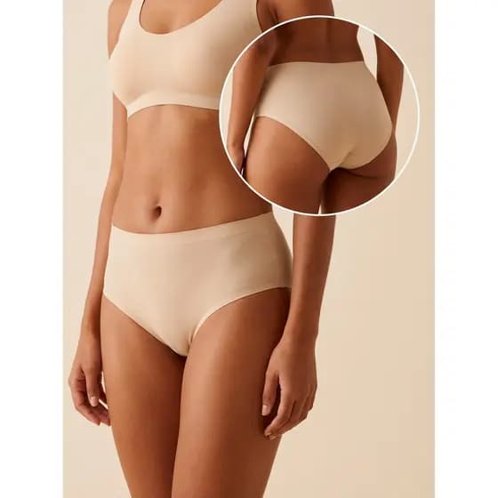 KIT 6 Calcinhas Modeladoras Cintura Alta Compressão Leve em Poliamida Afina Barriga Disfarça Culote Dia a Dia